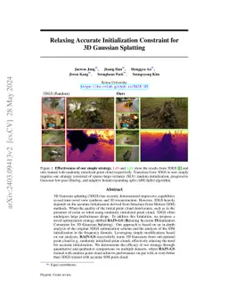 Relaxing Accurate Initialization Constraint for 3D Gaussian Splatting