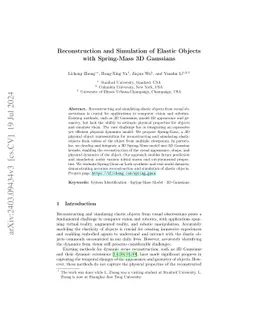 Reconstruction and Simulation of Elastic Objects with Spring-Mass 3D
  Gaussians