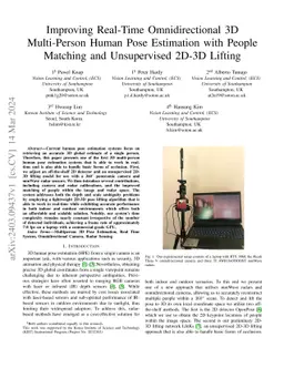 Improving Real-Time Omnidirectional 3D Multi-Person Human Pose
  Estimation with People Matching and Unsupervised 2D-3D Lifting