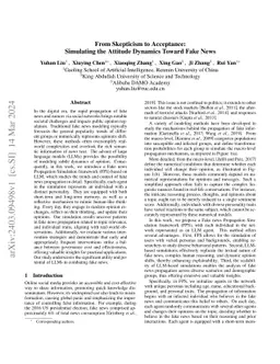 From Skepticism to Acceptance: Simulating the Attitude Dynamics Toward
  Fake News