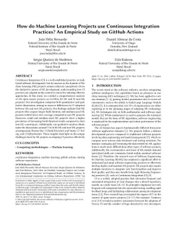 How do Machine Learning Projects use Continuous Integration Practices?
  An Empirical Study on GitHub Actions