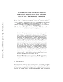 Label-supervised surgical instrument segmentation using temporal equivariance and semantic continuity