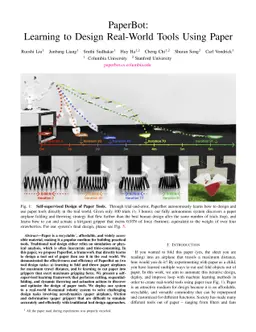 PaperBot: Learning to Design Real-World Tools Using Paper