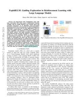 ExploRLLM: Guiding Exploration in Reinforcement Learning with Large Language Models
