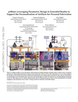 pARam: Leveraging Parametric Design in Extended Reality to Support the
  Personalization of Artifacts for Personal Fabrication