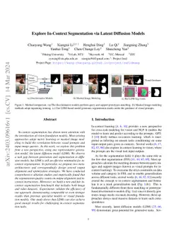Explore In-Context Segmentation via Latent Diffusion Models