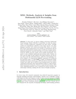 MM1: Methods, Analysis & Insights from Multimodal LLM Pre-training