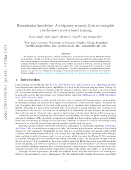 Reawakening knowledge: Anticipatory recovery from catastrophic
  interference via structured training