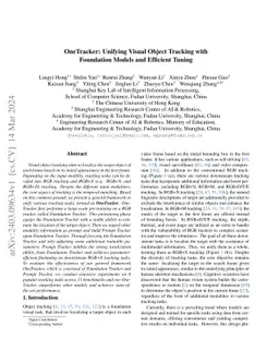 OneTracker: Unifying Visual Object Tracking with Foundation Models and
  Efficient Tuning