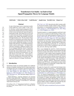 Transformers Get Stable: An End-to-End Signal Propagation Theory for
  Language Models