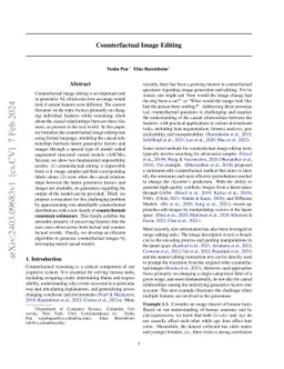 Counterfactual Image Editing