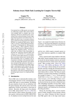 Schema-Aware Multi-Task Learning for Complex Text-to-SQL