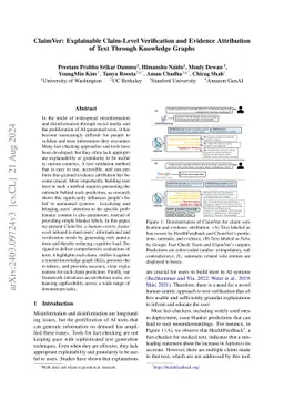ClaimVer: Explainable Claim-Level Verification and Evidence Attribution
  of Text Through Knowledge Graphs