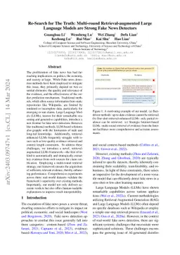 Re-Search for The Truth: Multi-round Retrieval-augmented Large Language
  Models are Strong Fake News Detectors