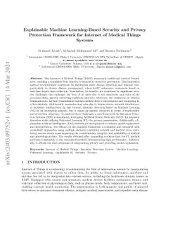 Explainable Machine Learning-Based Security and Privacy Protection Framework for Internet of Medical Things Systems