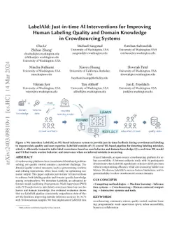 LabelAId: Just-in-time AI Interventions for Improving Human Labeling
  Quality and Domain Knowledge in Crowdsourcing Systems