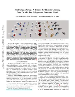 MultiGripperGrasp: A Dataset for Robotic Grasping from Parallel Jaw
  Grippers to Dexterous Hands