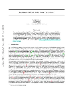 Towards White Box Deep Learning