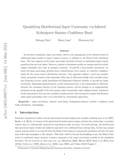 Quantifying Distributional Input Uncertainty via Inflated
  Kolmogorov-Smirnov Confidence Band
