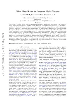 Fisher Mask Nodes for Language Model Merging