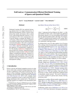 FedComLoc: Communication-Efficient Distributed Training of Sparse and Quantized Models