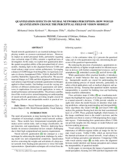 Quantization Effects on Neural Networks Perception: How would
  quantization change the perceptual field of vision models?