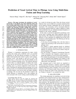Prediction of Vessel Arrival Time to Pilotage Area Using Multi-Data
  Fusion and Deep Learning