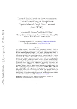 Thermal Earth Model for the Conterminous United States Using an
  Interpolative Physics-Informed Graph Neural Network (InterPIGNN)