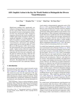 AD3: Implicit Action is the Key for World Models to Distinguish the
  Diverse Visual Distractors