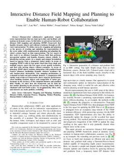 Interactive Distance Field Mapping and Planning to Enable Human-Robot
  Collaboration