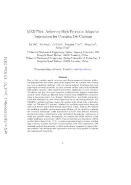 MEDPNet: Achieving High-Precision Adaptive Registration for Complex Die
  Castings