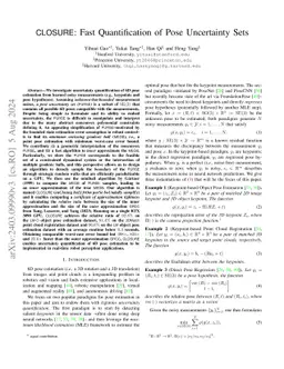 CLOSURE: Fast Quantification of Pose Uncertainty Sets