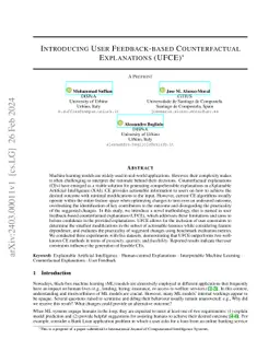 Introducing User Feedback-based Counterfactual Explanations (UFCE)