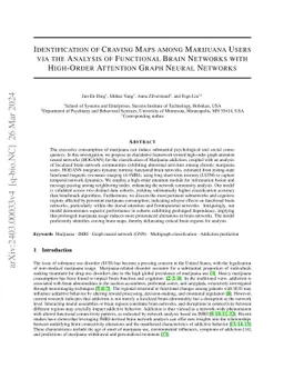 Identification of Craving Maps among Marijuana Users via the Analysis of
  Functional Brain Networks with High-Order Attention Graph Neural Networks