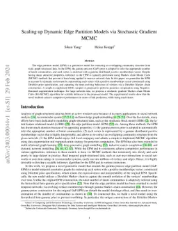 Scaling up Dynamic Edge Partition Models via Stochastic Gradient MCMC