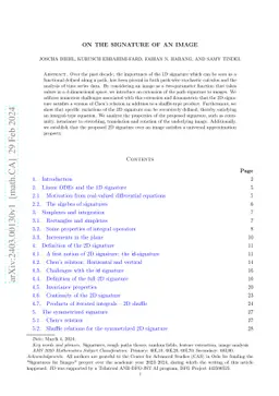 On the signature of an image