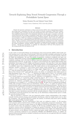Towards Explaining Deep Neural Network Compression Through a Probabilistic Latent Space