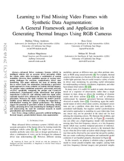 Learning to Find Missing Video Frames with Synthetic Data Augmentation:
  A General Framework and Application in Generating Thermal Images Using RGB
  Cameras