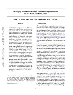 Leveraging Team Correlation for Approximating Equilibrium in Two-Team
  Zero-Sum Games