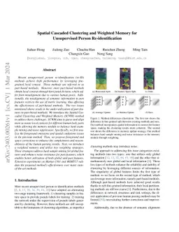 Spatial Cascaded Clustering and Weighted Memory for Unsupervised Person
  Re-identification