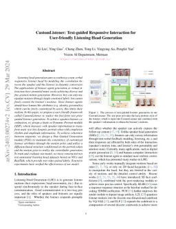 CustomListener: Text-guided Responsive Interaction for User-friendly
  Listening Head Generation