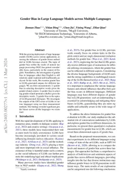 Gender Bias in Large Language Models across Multiple Languages