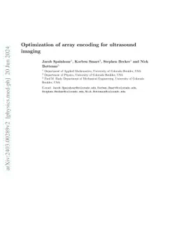 Optimization of array encoding for ultrasound imaging