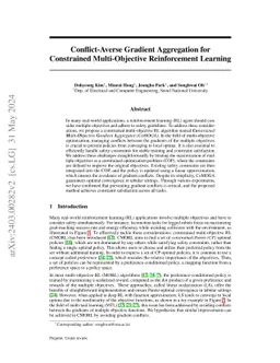 Conflict-Averse Gradient Aggregation for Constrained Multi-Objective
  Reinforcement Learning