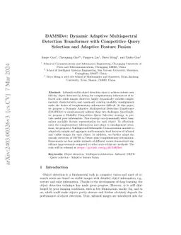 DAMSDet: Dynamic Adaptive Multispectral Detection Transformer with
  Competitive Query Selection and Adaptive Feature Fusion