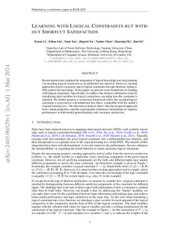 Learning with Logical Constraints but without Shortcut Satisfaction