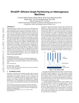 WindGP: Efficient Graph Partitioning on Heterogenous Machines