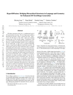 HyperSDFusion: Bridging Hierarchical Structures in Language and Geometry
  for Enhanced 3D Text2Shape Generation