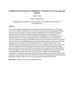 Rethinking Tokenization: Crafting Better Tokenizers for Large Language
  Models