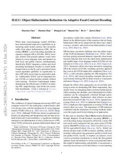 HALC: Object Hallucination Reduction via Adaptive Focal-Contrast
  Decoding